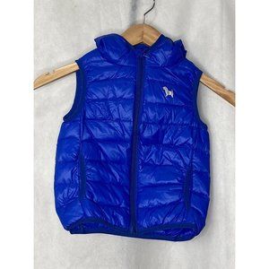 Blue Dog Kids Puffer Vest Cashmere Wire Blend Filling Royal Blue Size Small